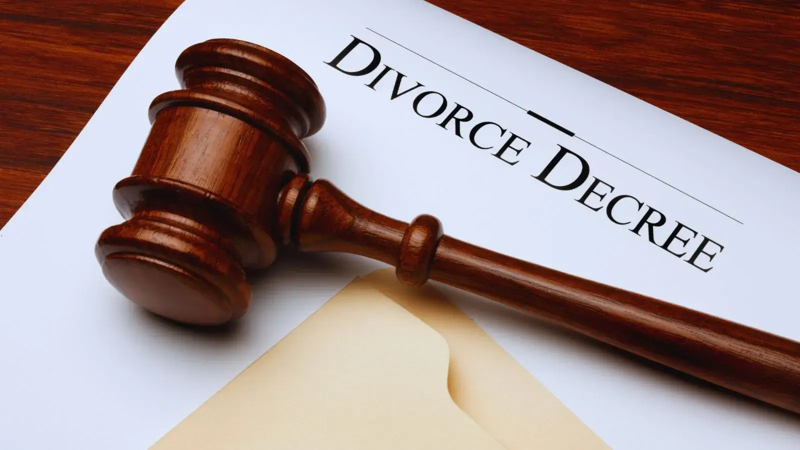 A divorce decree sent after divorce is finalized